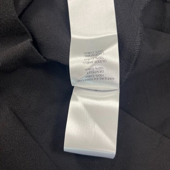 $455 NOWT See By Chloé Floral Lace Top Blouse Size 40 Deep Forest Black Cotton - Picture 9 of 12